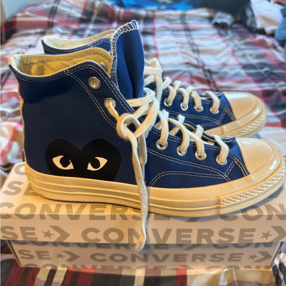 Converse Kids Blue and White Sneakers